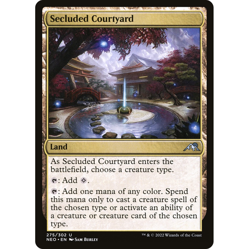 Secluded Courtyard (NEO-275) - Kamigawa: Neon Dynasty Foil