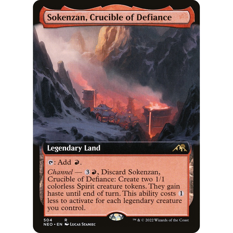 Sokenzan, Crucible of Defiance (NEO-504) - Kamigawa: Neon Dynasty: (Extended Art)