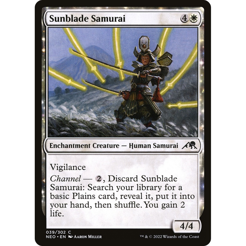 Sunblade Samurai (NEO-039) - Kamigawa: Neon Dynasty: (enchantment)