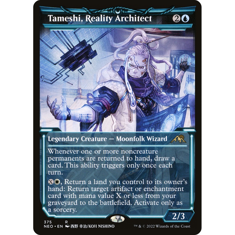 Tameshi, Reality Architect (NEO-375) - Kamigawa: Neon Dynasty: (Showcase) Foil