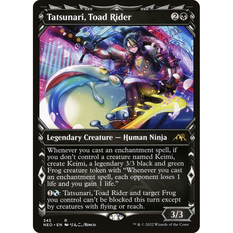 Tatsunari, Toad Rider (NEO-345) - Kamigawa: Neon Dynasty: (Showcase)