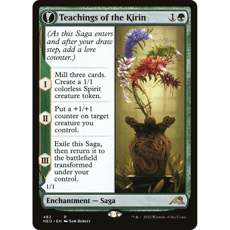Teachings of the Kirin // Kirin-Touched Orochi (NEO-482) - Kamigawa: Neon Dynasty: (Extended Art, fandfc, enchantment)