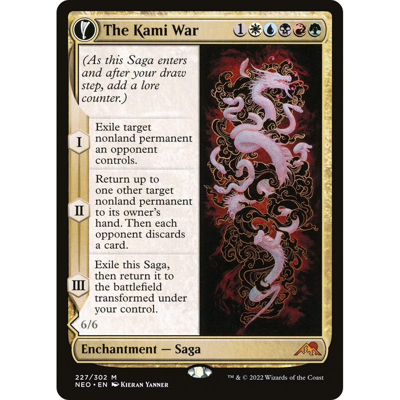 The Kami War // O-Kagachi Made Manifest (NEO-227) - Kamigawa: Neon Dynasty: (fandfc, enchantment)