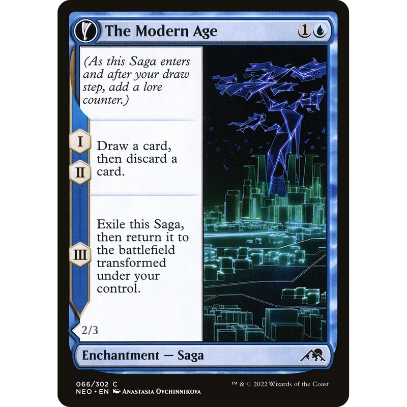 The Modern Age // Vector Glider (NEO-066) - Kamigawa: Neon Dynasty: (fandfc, enchantment) Foil