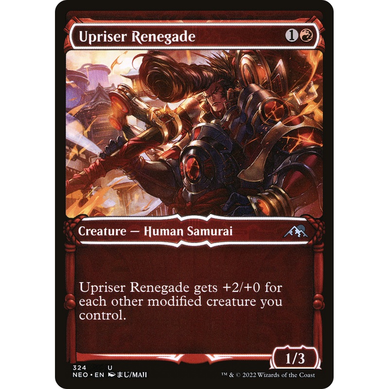 Upriser Renegade (NEO-324) - Kamigawa: Neon Dynasty: (Showcase) Foil