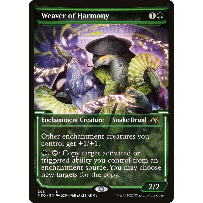 Weaver of Harmony (NEO-395) - Kamigawa: Neon Dynasty: (Showcase) Foil