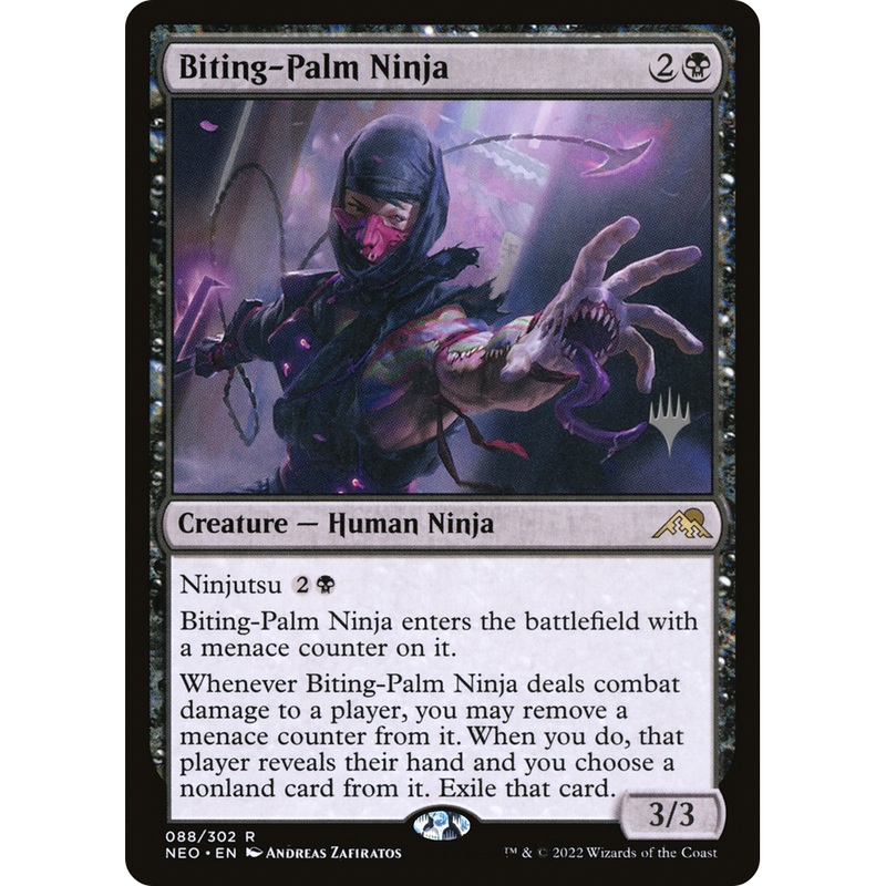 Biting-Palm Ninja (PPNEO-88P) - Kamigawa: Neon Dynasty Promos Foil