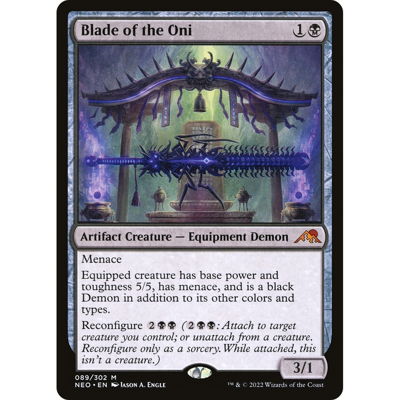 Blade of the Oni (NEO-089) - Kamigawa: Neon Dynasty Foil