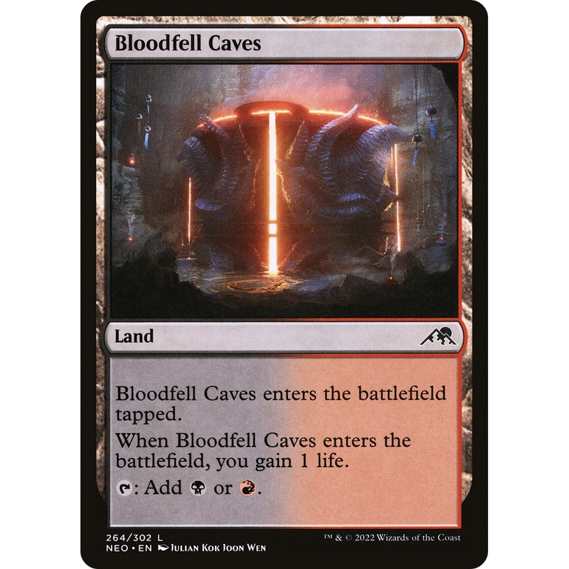 Bloodfell Caves (NEO-264) - Kamigawa: Neon Dynasty Foil