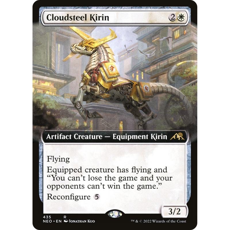Cloudsteel Kirin (NEO-435) - Kamigawa: Neon Dynasty: (Extended Art) Foil