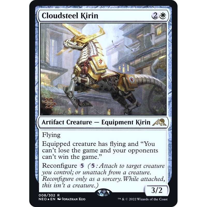 Cloudsteel Kirin (PRE-08S) - Kamigawa: Neon Dynasty Promos Foil