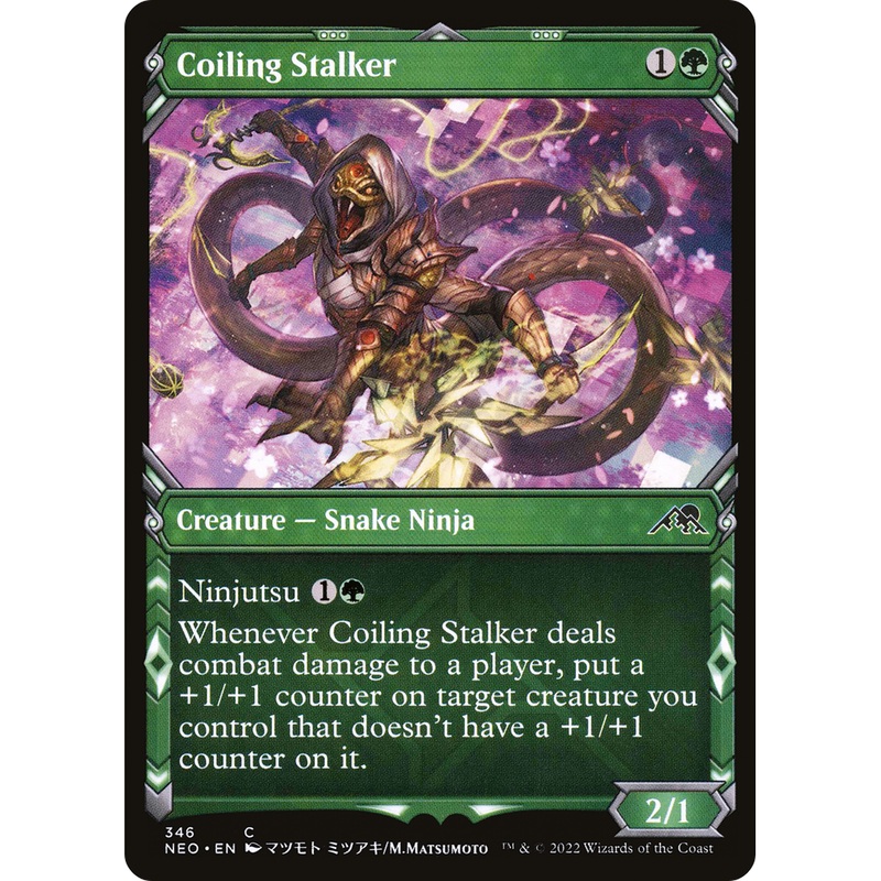 Coiling Stalker (NEO-346) - Kamigawa: Neon Dynasty: (Showcase)