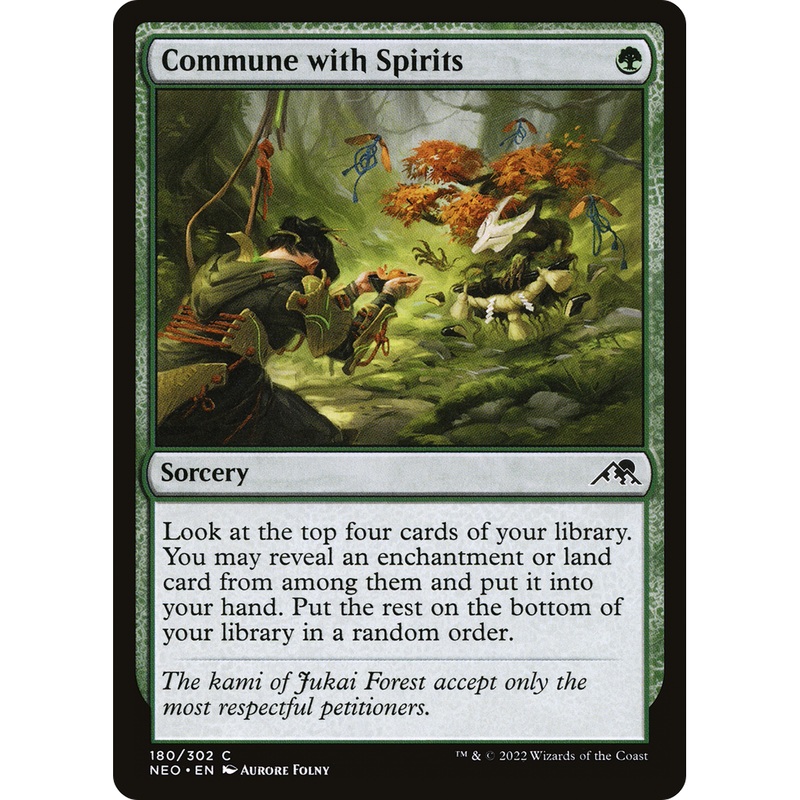 Commune with Spirits (NEO-180) - Kamigawa: Neon Dynasty Foil