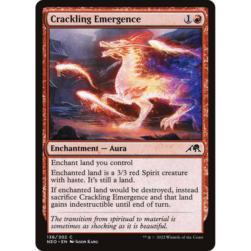 Crackling Emergence (NEO-136) - Kamigawa: Neon Dynasty Foil