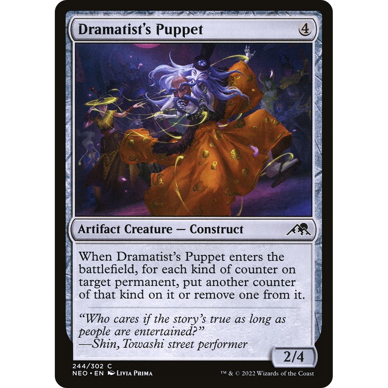 Dramatist's Puppet (NEO-244) - Kamigawa: Neon Dynasty Foil