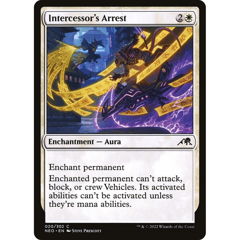 Intercessor's Arrest (NEO-020) - Kamigawa: Neon Dynasty Foil