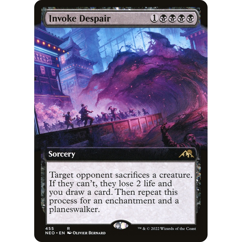 Invoke Despair (NEO-455) - Kamigawa: Neon Dynasty: (Extended Art)