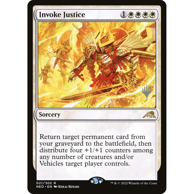 Invoke Justice (PPNEO-21P) - Kamigawa: Neon Dynasty Promos