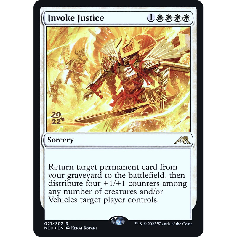Invoke Justice (PRE-21S) - Kamigawa: Neon Dynasty Promos Foil