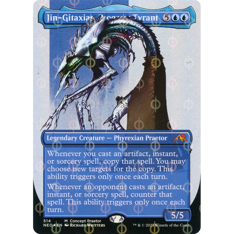 Jin-Gitaxias, Progress Tyrant (ONE-514) - Kamigawa: Neon Dynasty (Borderless) Foil