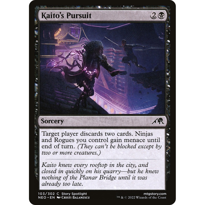 Kaito's Pursuit (NEO-103) - Kamigawa: Neon Dynasty Foil