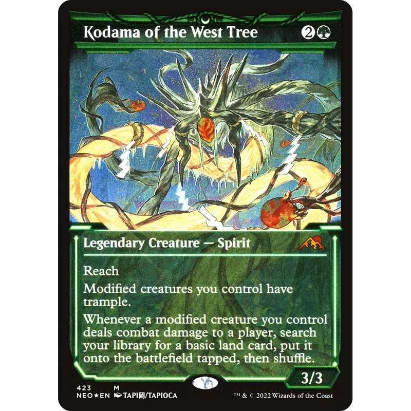 Kodama of the West Tree (NEO-423) - Kamigawa: Neon Dynasty: (Showcase) Etched Foil