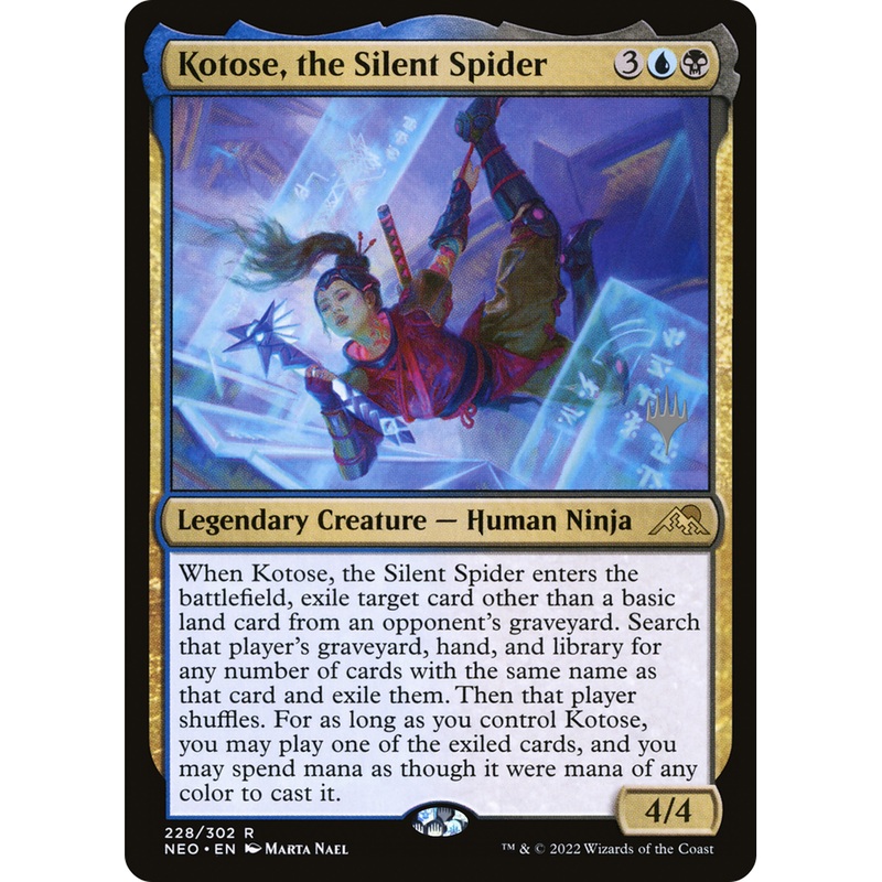 Kotose, the Silent Spider (PPNEO-228P) - Kamigawa: Neon Dynasty Promos