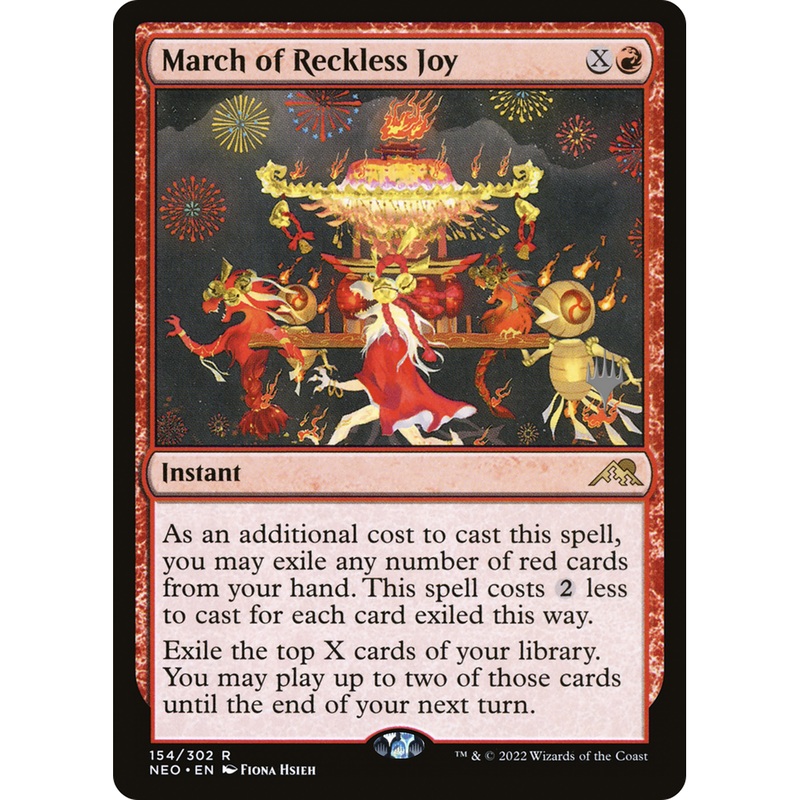 March of Reckless Joy (PPNEO-154P) - Kamigawa: Neon Dynasty Promos