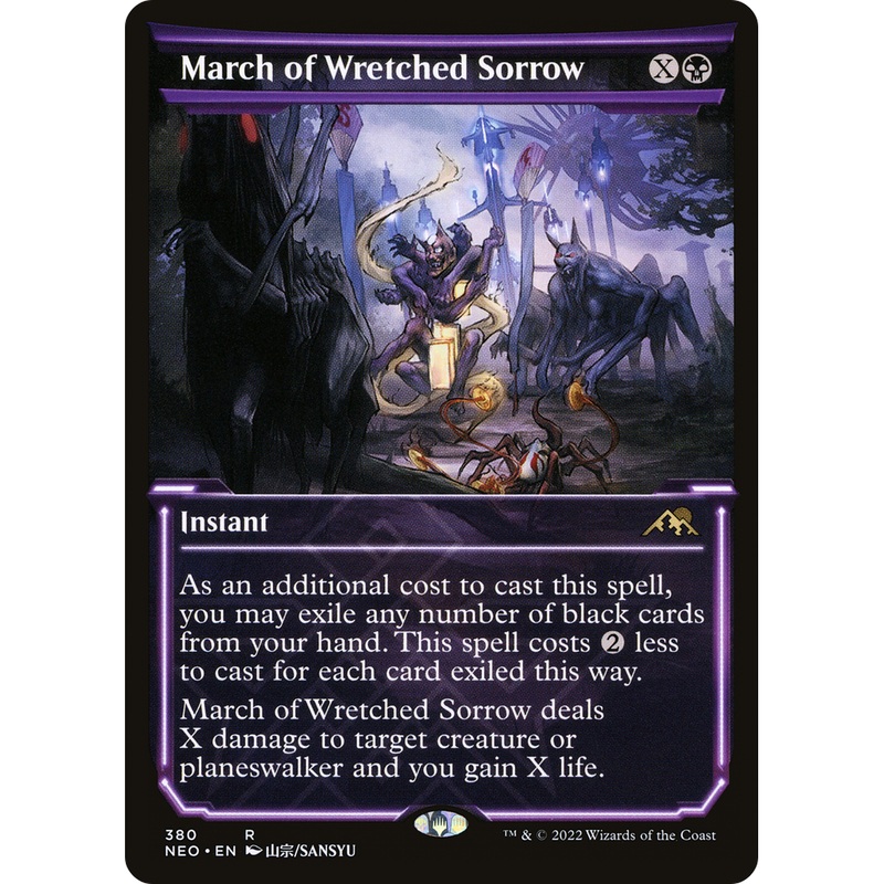 March of Wretched Sorrow (NEO-380) - Kamigawa: Neon Dynasty: (Showcase)
