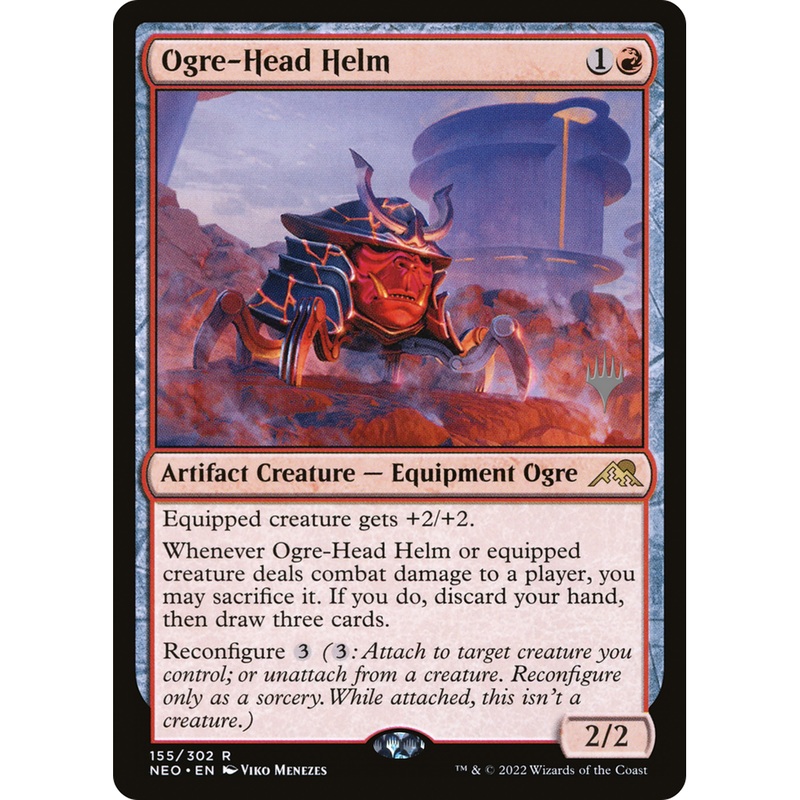 Ogre-Head Helm (PPNEO-155P) - Kamigawa: Neon Dynasty Promos Foil