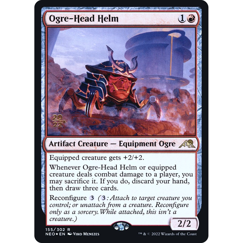 Ogre-Head Helm (PRE-155S) - Kamigawa: Neon Dynasty Promos Foil
