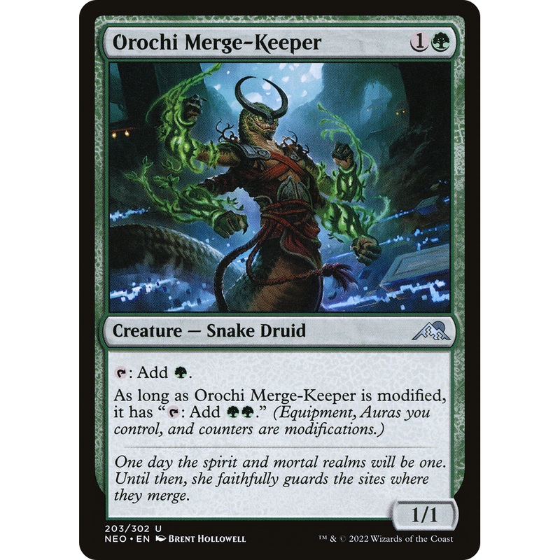 Orochi Merge-Keeper (NEO-203) - Kamigawa: Neon Dynasty Foil