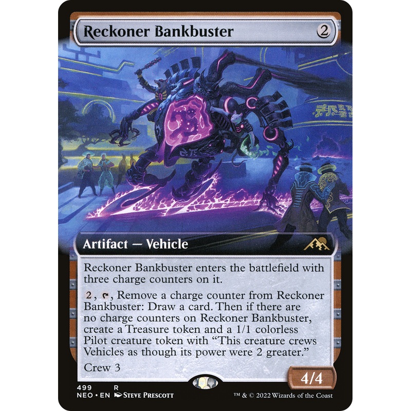 Reckoner Bankbuster (NEO-499) - Kamigawa: Neon Dynasty: (Extended Art) Foil