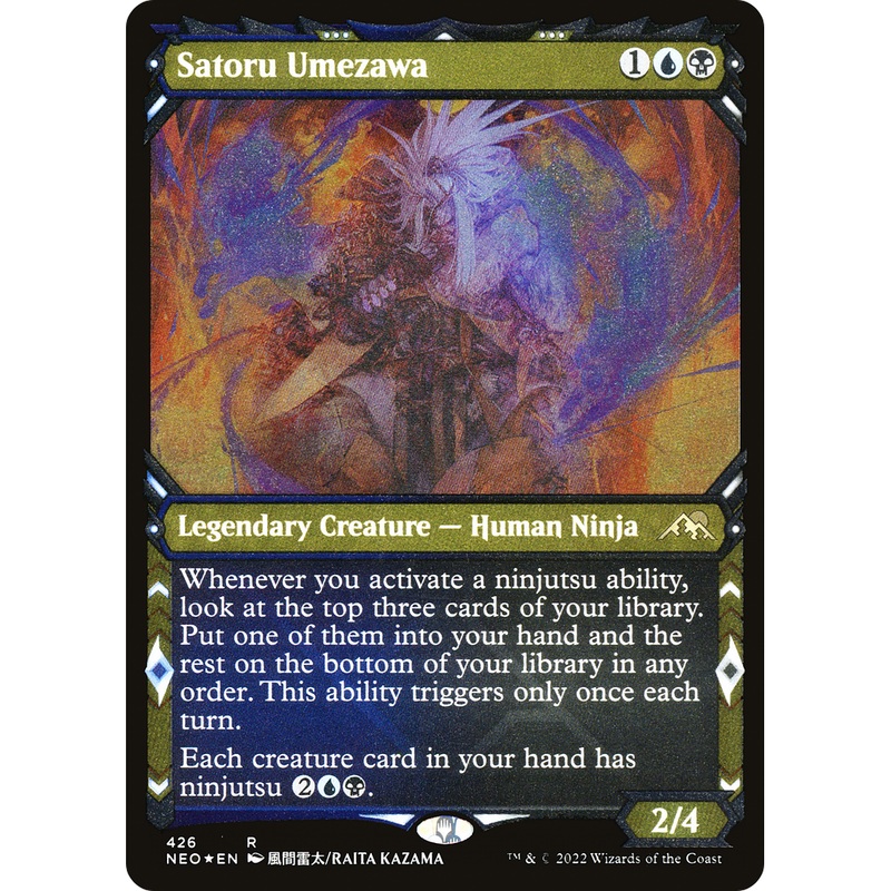 Satoru Umezawa (NEO-426) - Kamigawa: Neon Dynasty: (Showcase) Etched Foil