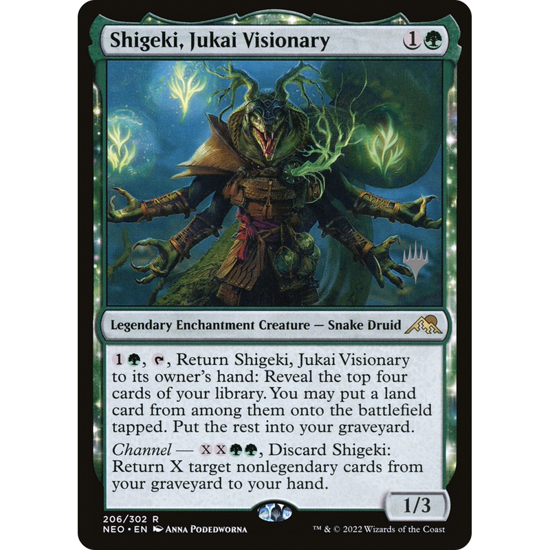 Shigeki, Jukai Visionary (PPNEO-206P) - Kamigawa: Neon Dynasty Promos: (enchantment) Foil