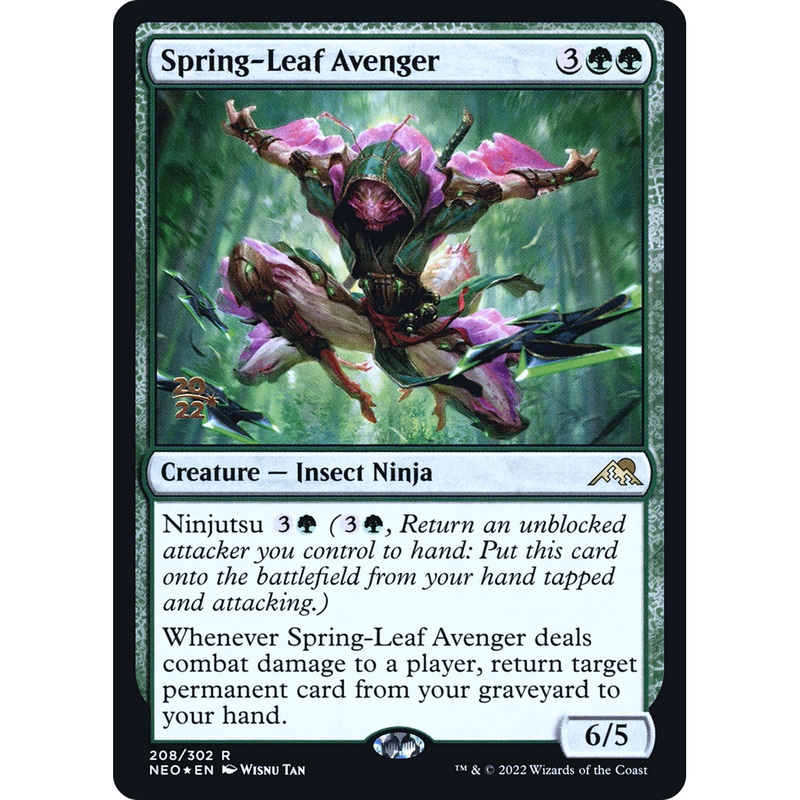 Spring-Leaf Avenger (PRE-208S) - Kamigawa: Neon Dynasty Promos Foil