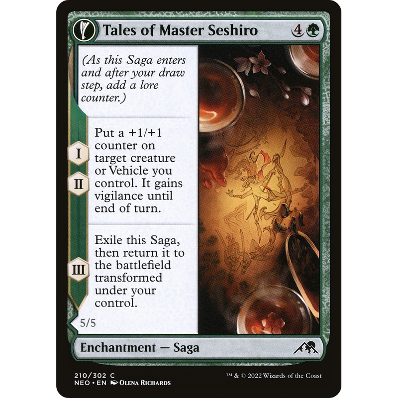 Tales of Master Seshiro // Seshiro's Living Legacy (NEO-210) - Kamigawa: Neon Dynasty: (fandfc, enchantment)