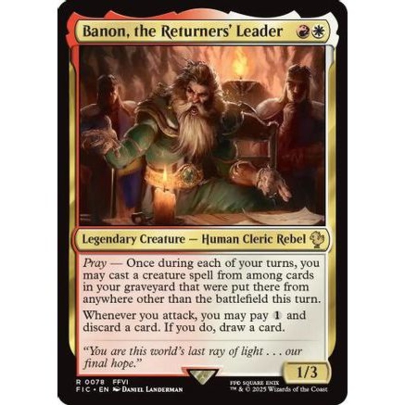 Banon, the Returners' Leader (FIC-078) - Commander: FINAL FANTASY