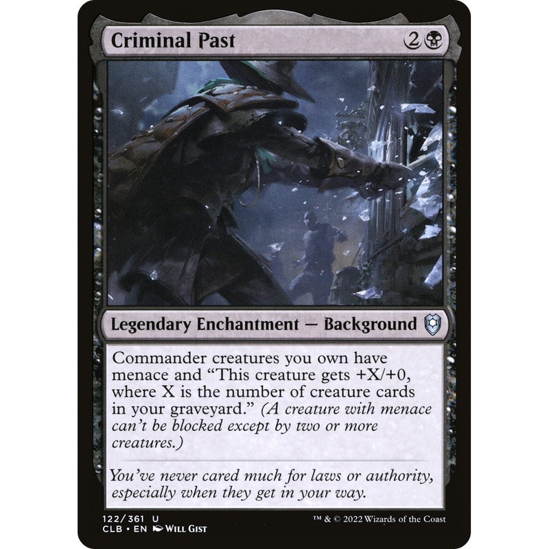 Criminal Past (CLB-122) - Commander Legends: Battle for Baldur's Gate Foil
