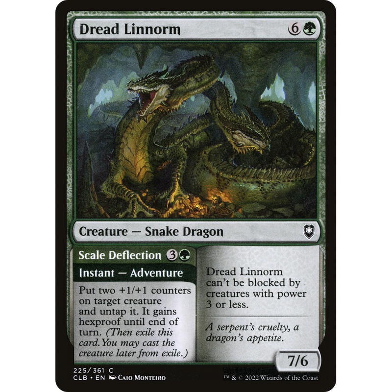 Dread Linnorm // Scale Deflection (CLB-225) - Commander Legends: Battle for Baldur's Gate Foil