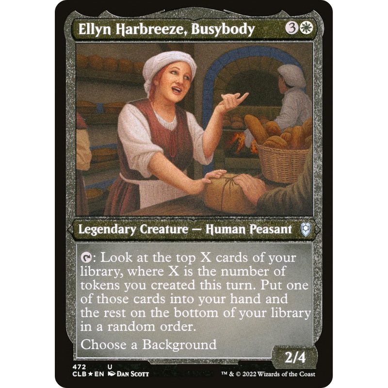 Ellyn Harbreeze, Busybody (CLB-472) - Commander Legends: Battle for Baldur's Gate Etched Foil