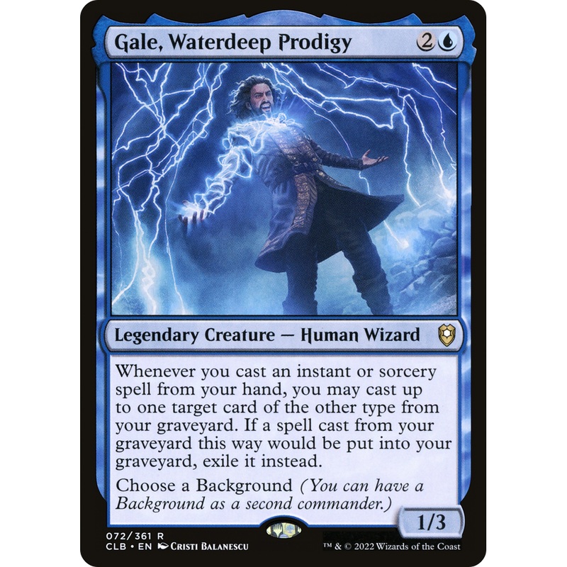 Gale, Waterdeep Prodigy (CLB-072) - Commander Legends: Battle for Baldur's Gate