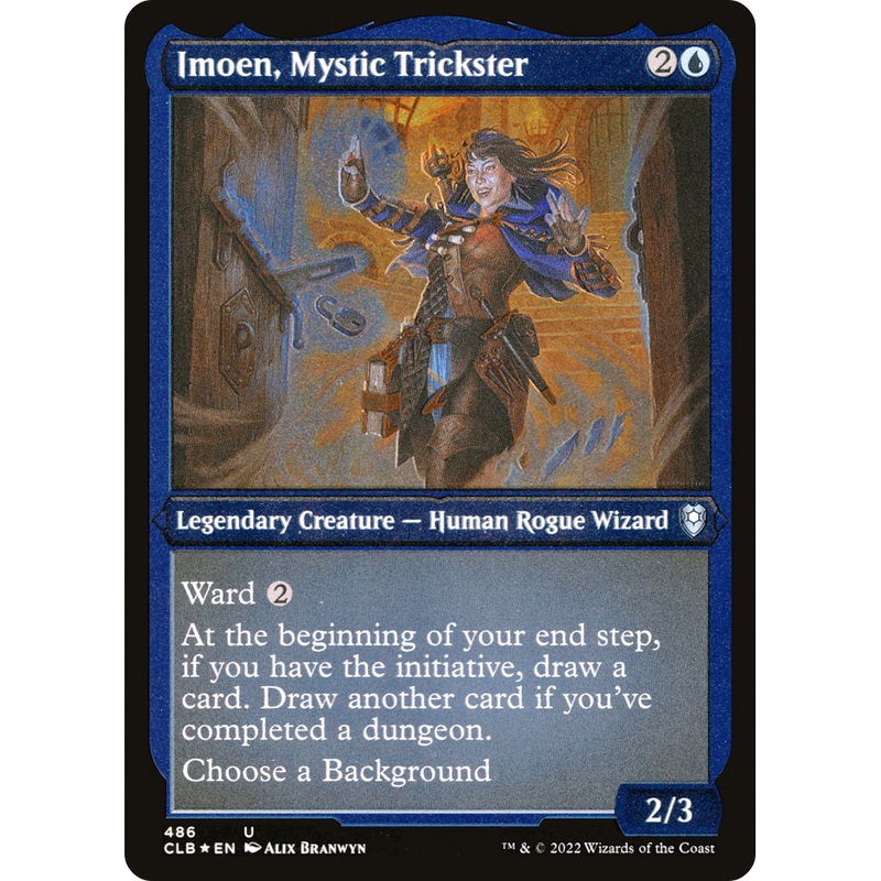 Imoen, Mystic Trickster (CLB-486) - Commander Legends: Battle for Baldur's Gate Etched Foil