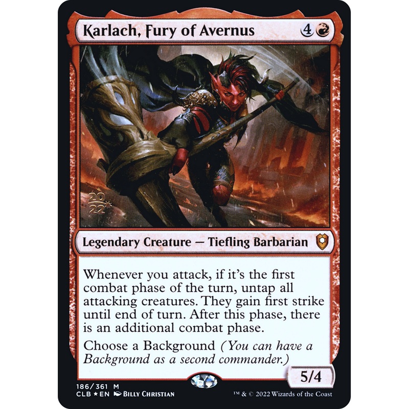 Karlach, Fury of Avernus (PRE-186S) - Battle for Baldur's Gate Promos Foil