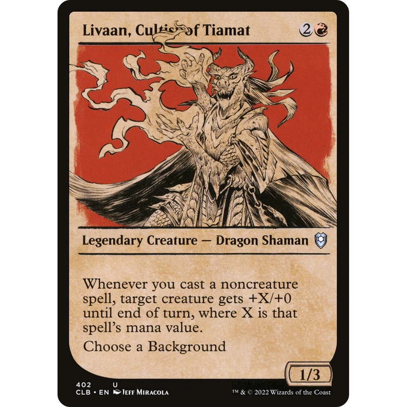 Livaan, Cultist of Tiamat (CLB-402) - Commander Legends: Battle for Baldur's Gate: (Showcase)
