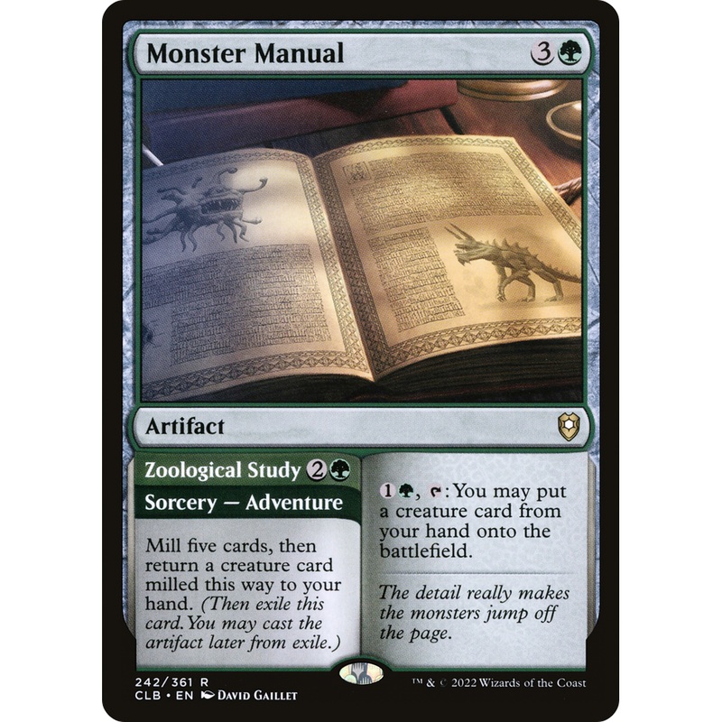 Monster Manual // Zoological Study (CLB-242) - Commander Legends: Battle for Baldur's Gate