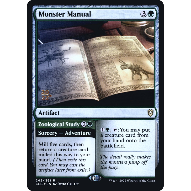 Monster Manual // Zoological Study (PRE-242S) - Battle for Baldur's Gate Promos Foil