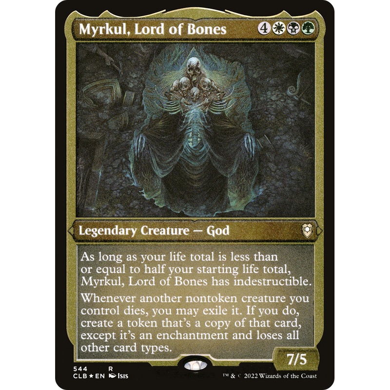 Myrkul, Lord of Bones (CLB-544) - Commander Legends: Battle for Baldur's Gate Etched Foil