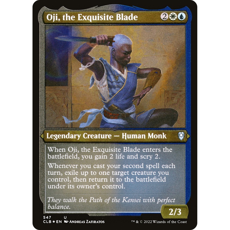 Oji, the Exquisite Blade (CLB-547) - Commander Legends: Battle for Baldur's Gate Etched Foil