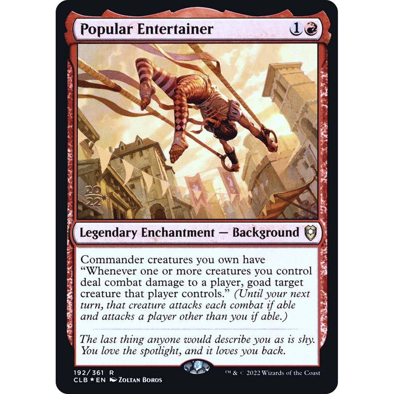 Popular Entertainer (PRE-192S) - Battle for Baldur's Gate Promos Foil